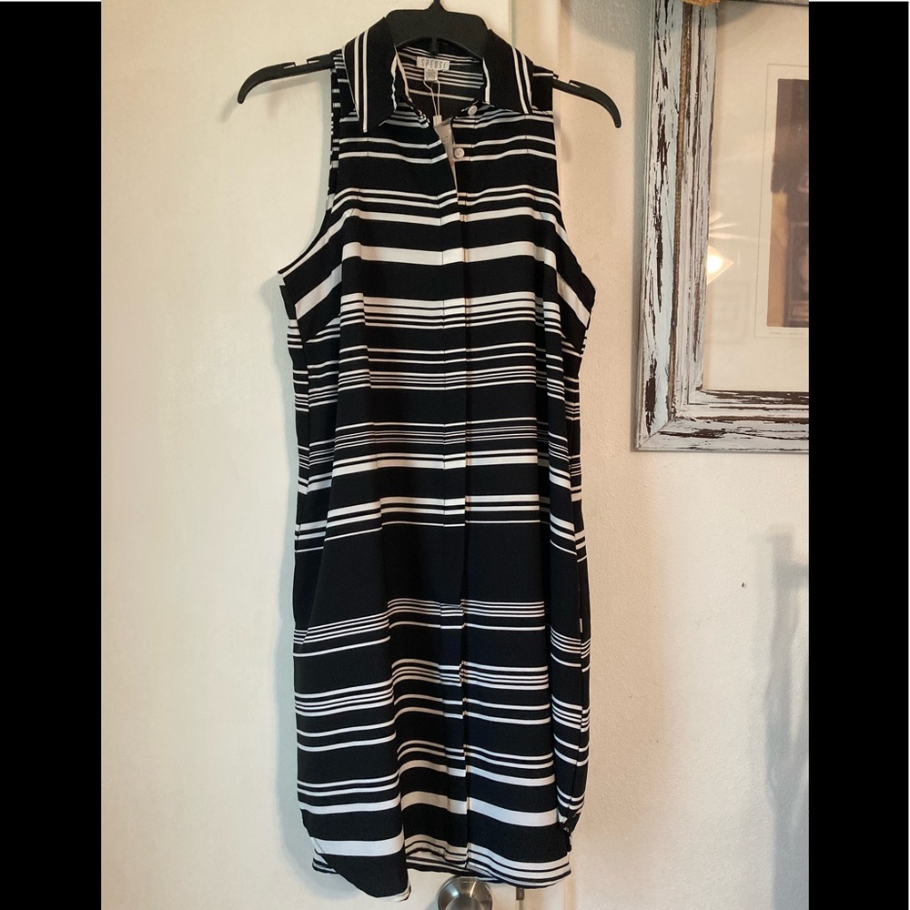 NWT Spense Sleeveless Stripped Dress with Pockets Sz 6